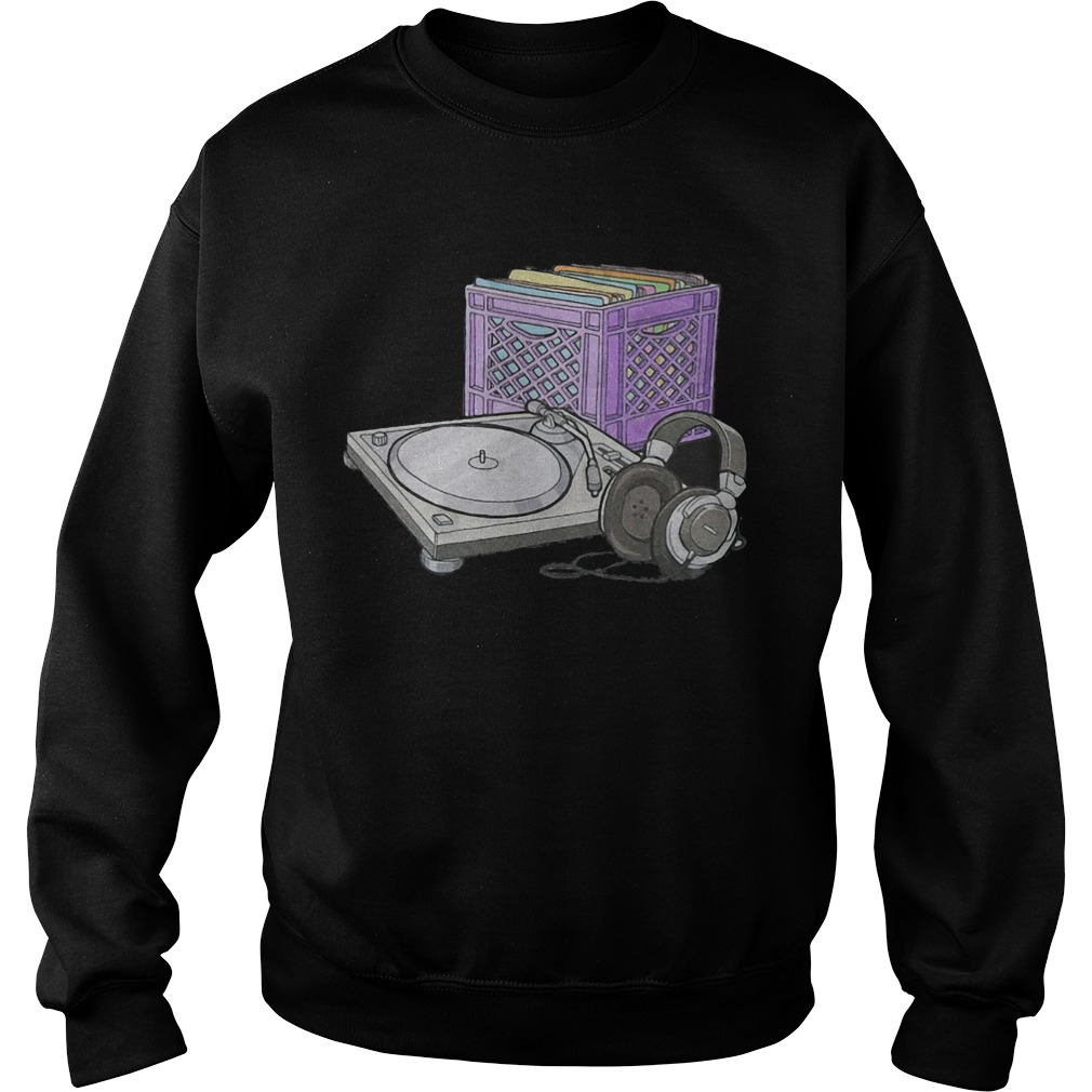 DJ Turntables Disk And Headphone Sweatshirt