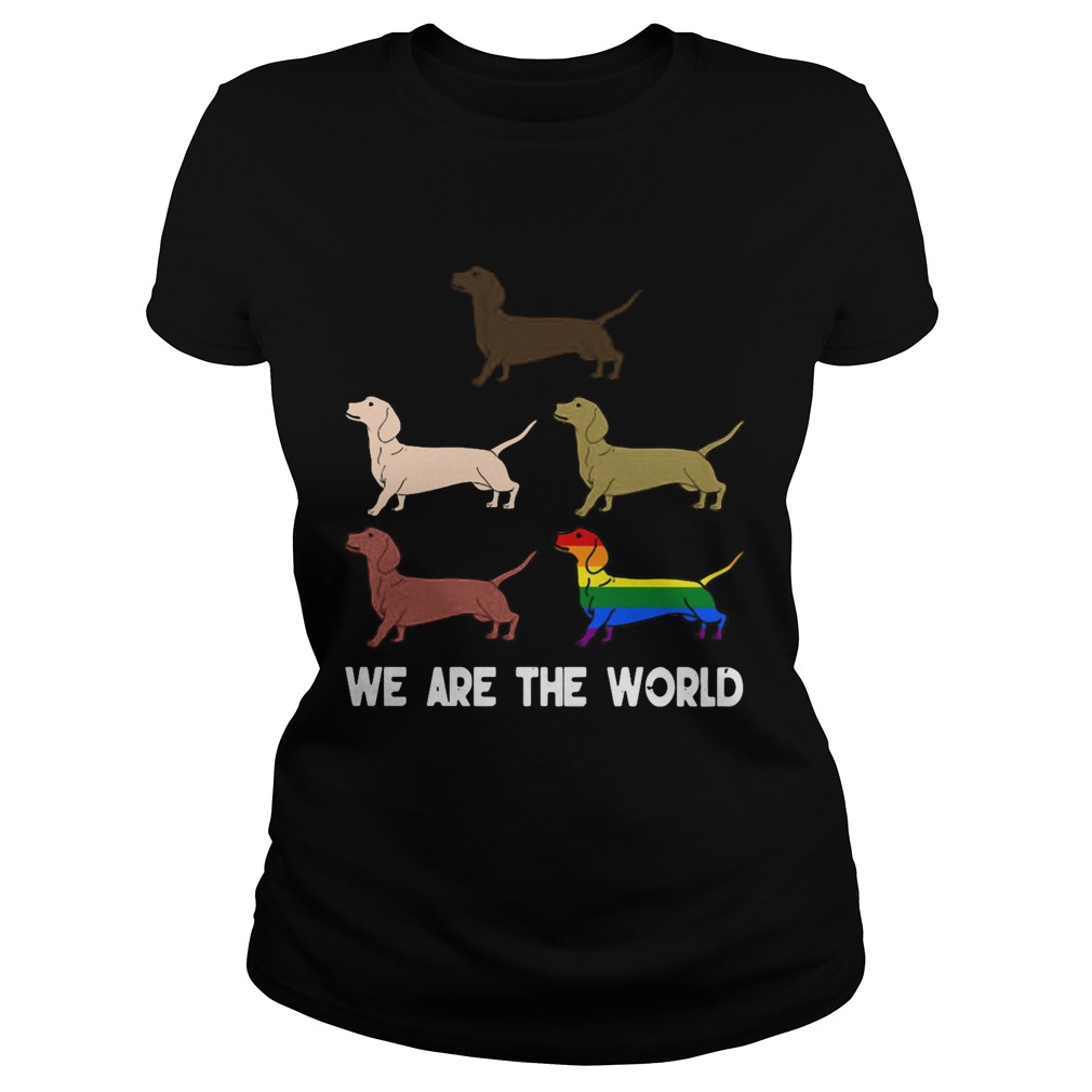 Dachshund We Are The World  Classic Ladies