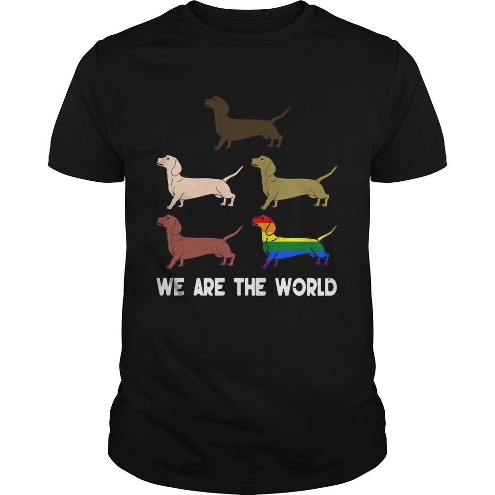 Dachshund We Are The World shirt