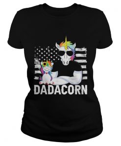 Dadacorn Dad Unicorn Fathers Day  Classic Ladies