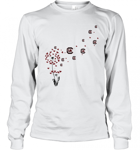 Dandelion Flower University Of South Carolina Football Hearts T-Shirt Long Sleeved T-shirt 