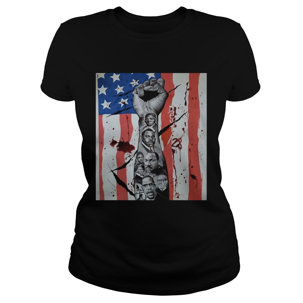 Deut 28 American Flag Black Lives Matter Classic Ladies