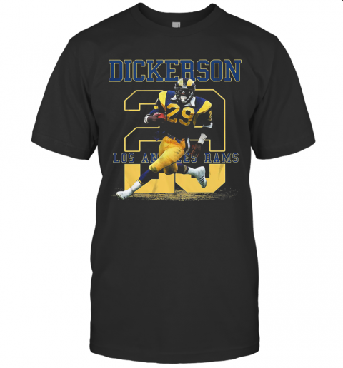 Dickerson 28 Los Angles Rams Team Football Player T-Shirt