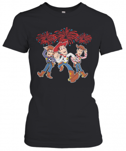 Disney Pixar Toy Woody Firework American Flag Independence Day T-Shirt Classic Women's T-shirt