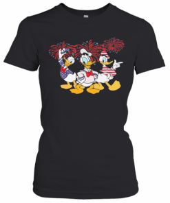 Donald Duck Firework American Flag Independence Day T-Shirt Classic Women's T-shirt