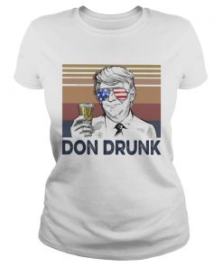 Donald Trump don drunk beer American flag veteran Independence Day vintage  Classic Ladies