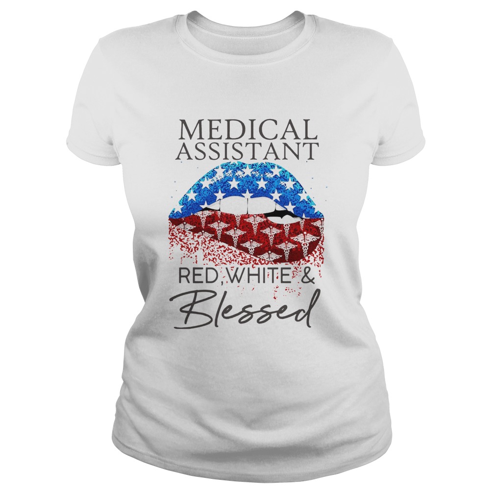 Each Medical Assistant Red White And Blessed Vintage  Classic Ladies