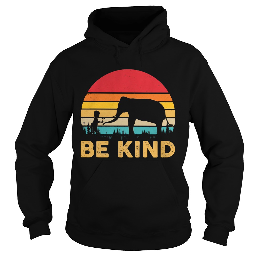 Elephant be kind vintage retro  Hoodie