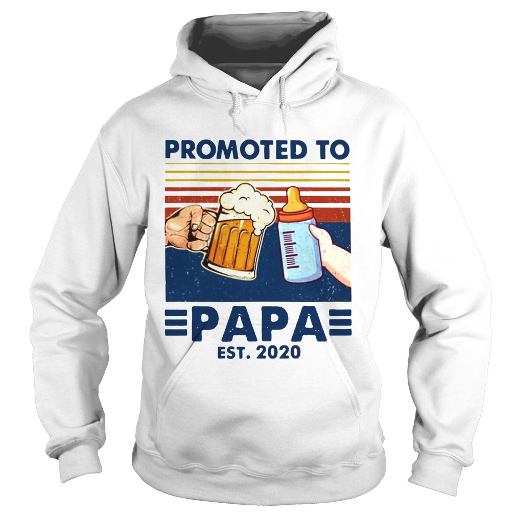 Family Promoted To Papa 2020 Vintage Hoodie