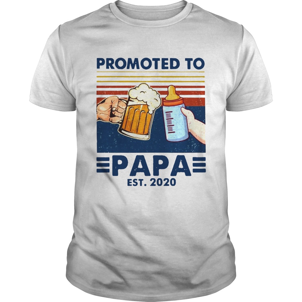 Family Promoted To Papa 2020 Vintage Unisex