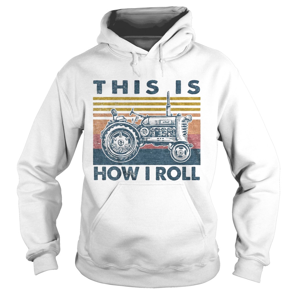 Farmer this is how i roll vintage retro Hoodie