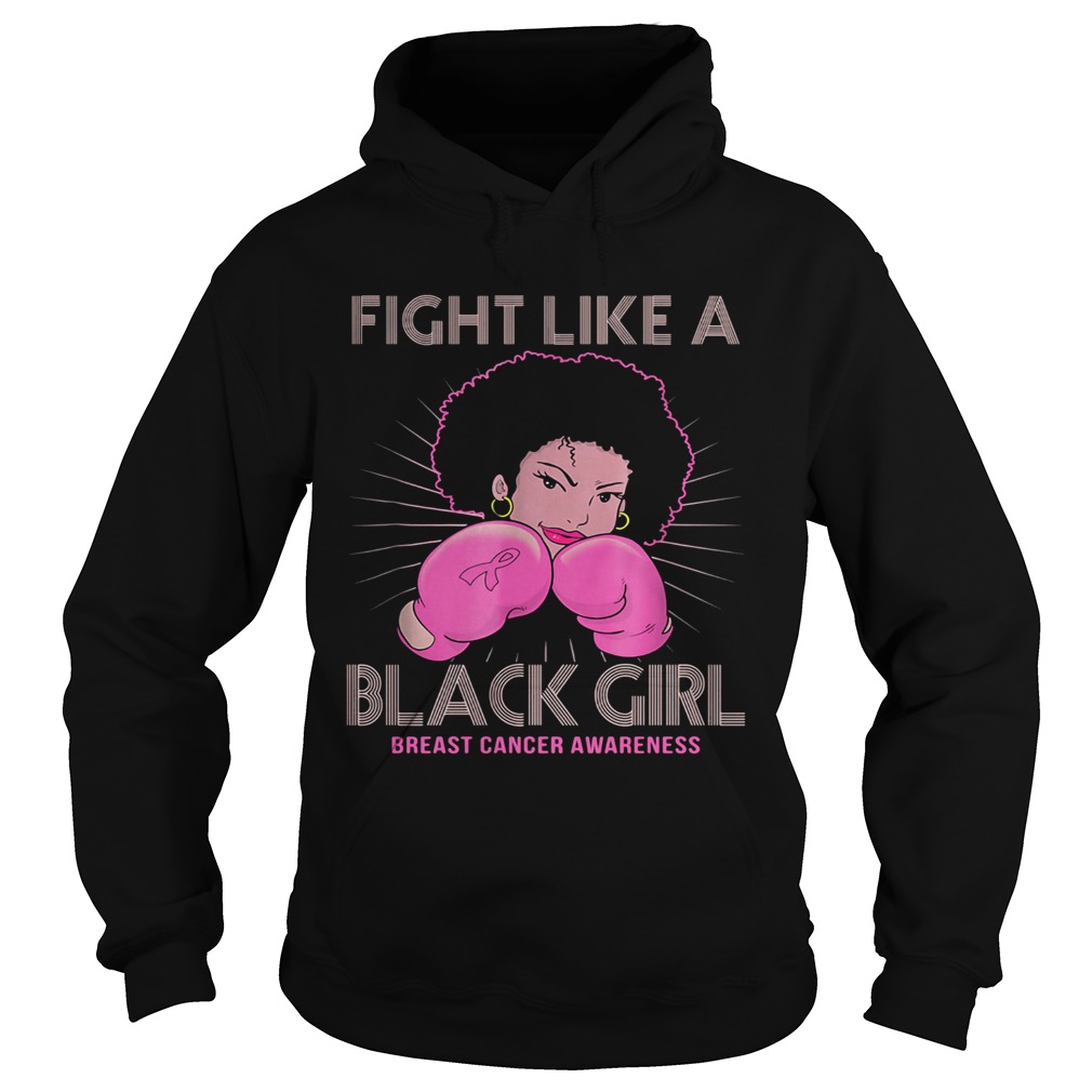 Fight like a black girl breast cancer awareness  Hoodie