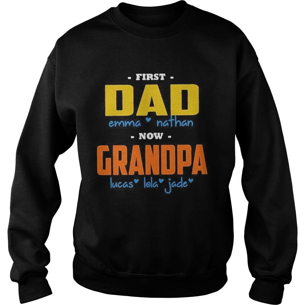 First dad emma nathan now grandpa jade Sweatshirt