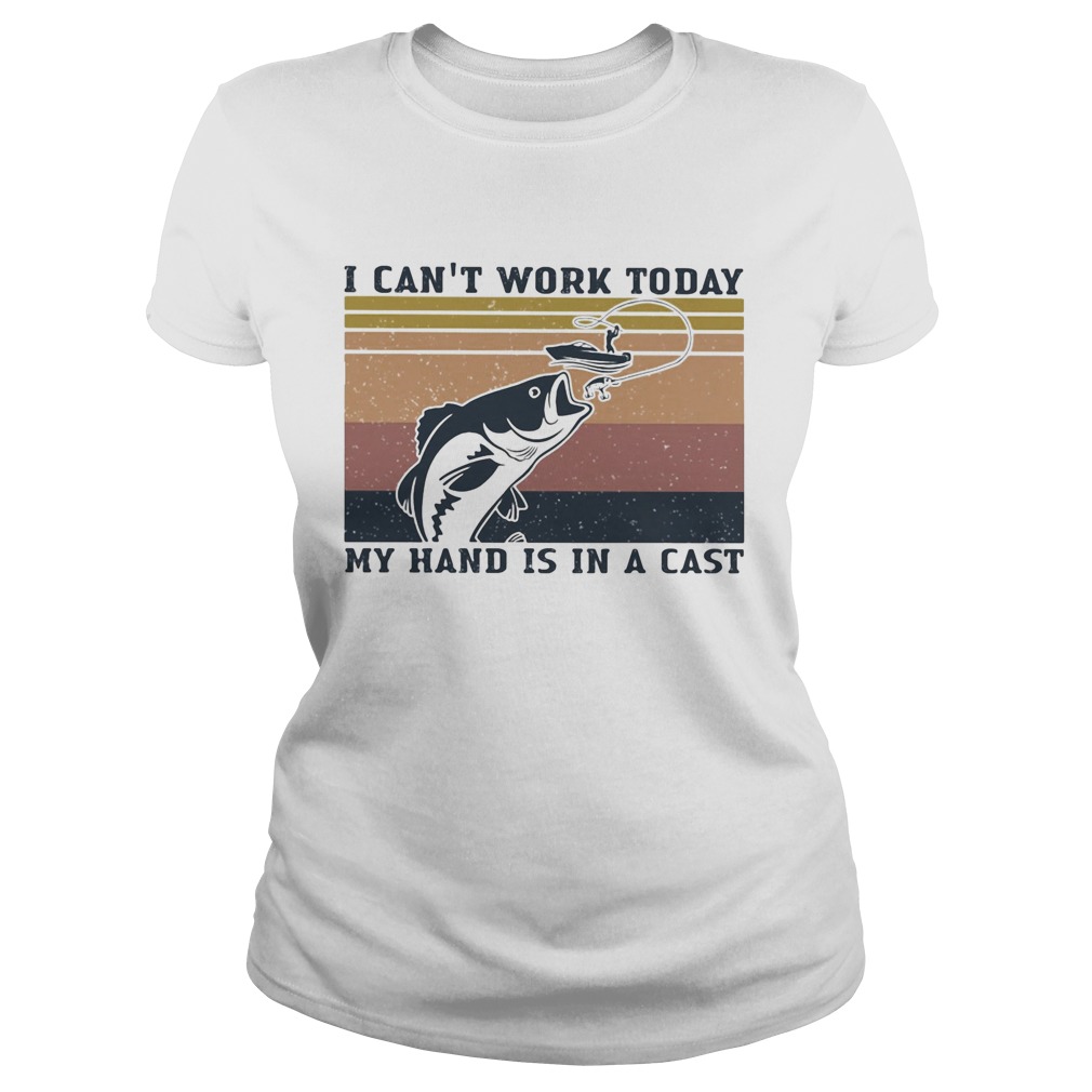 Fishing I cant work today my hand is in a cast vintage retro  Classic Ladies