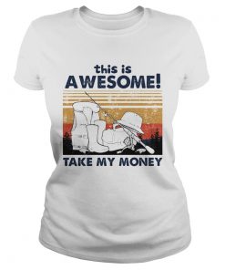 Fishing this is awesome take my money vintage retro  Classic Ladies