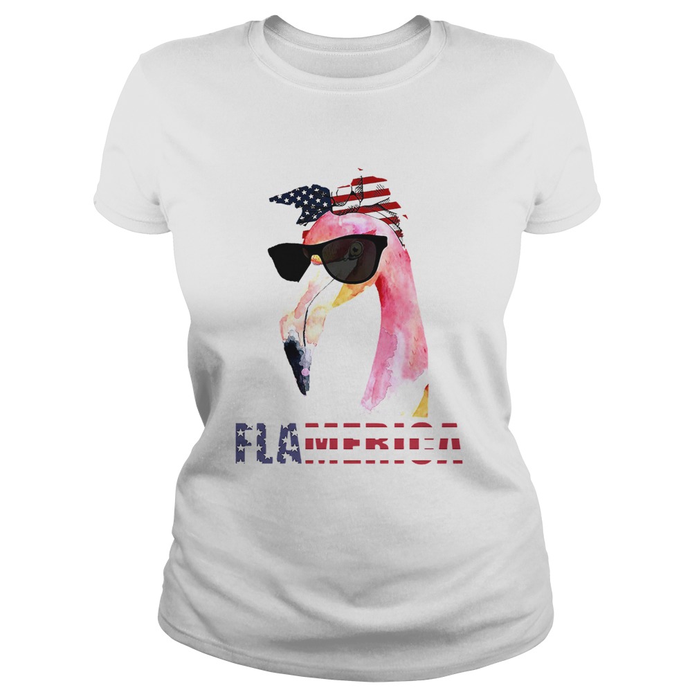 Flamingo flamerica america 4th of july independence day Classic Ladies