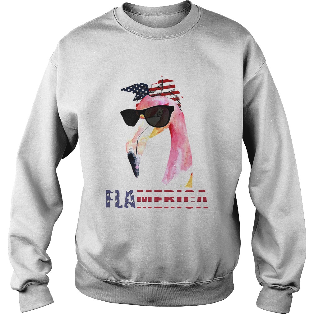 Flamingo flamerica america 4th of july independence day Sweatshirt
