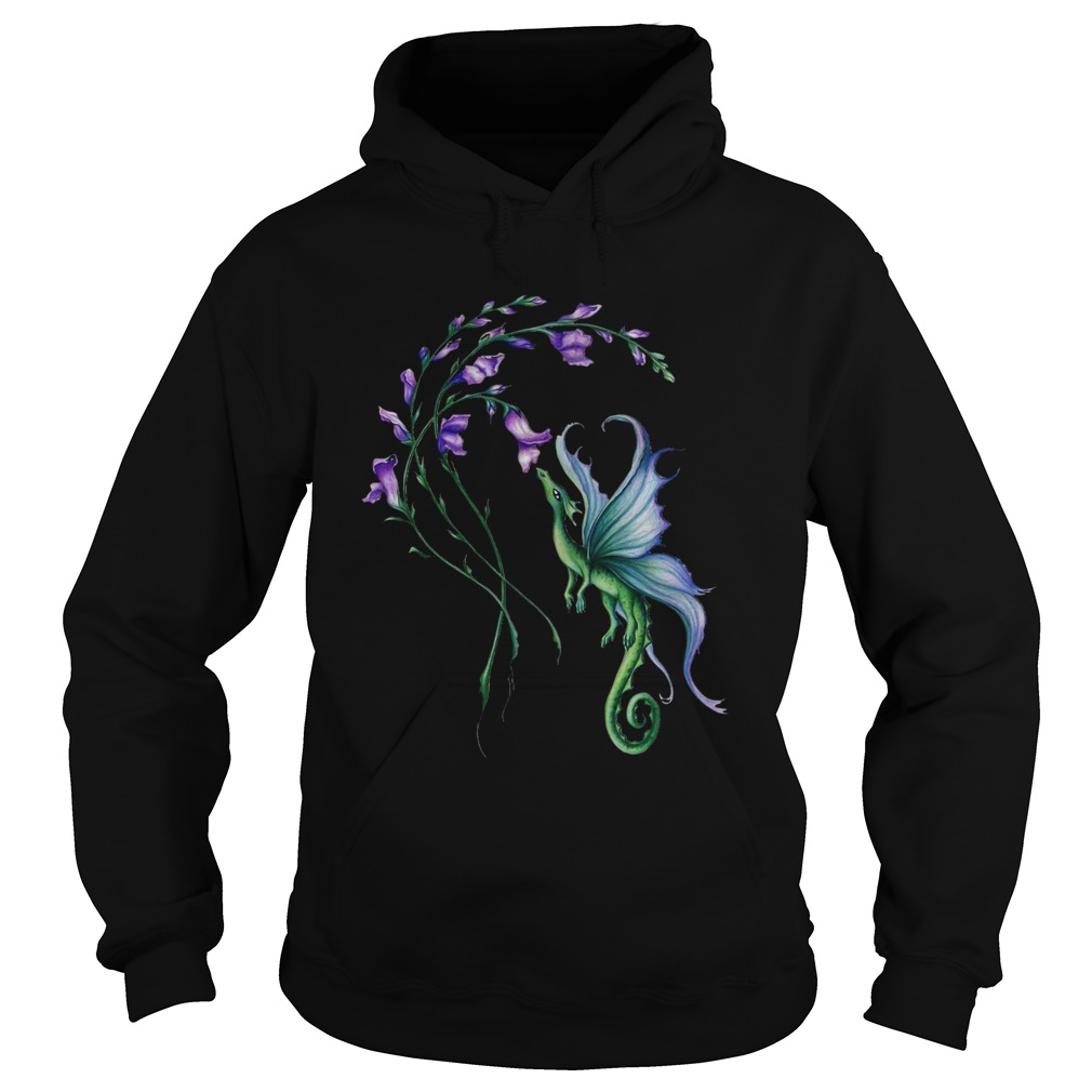 Flying Dragon And Flower Hoodie