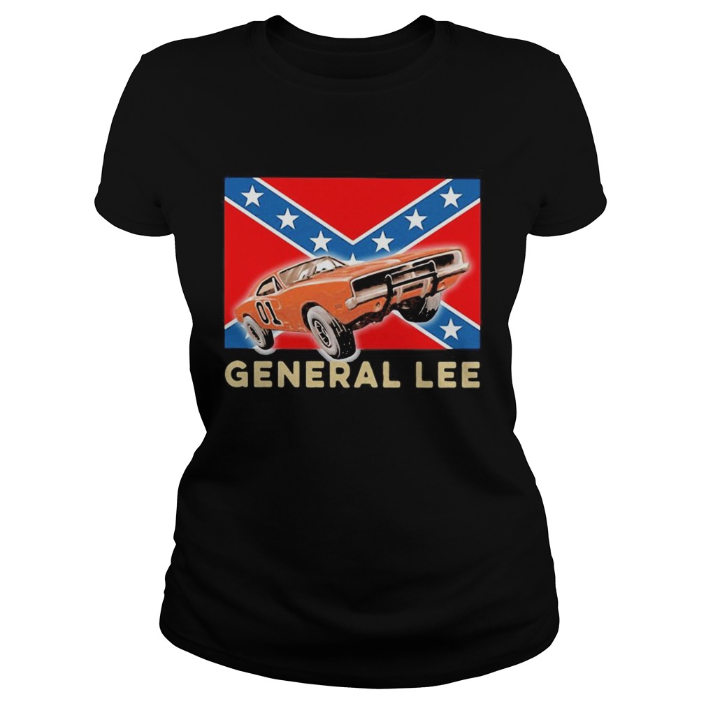 General Lee Rebel Car Independence Day Classic Ladies