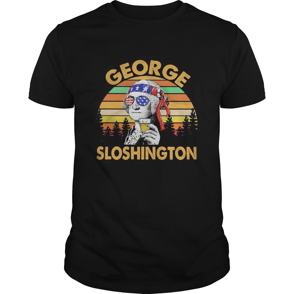 George drinking wine sloshington american flag vintage retro Unisex
