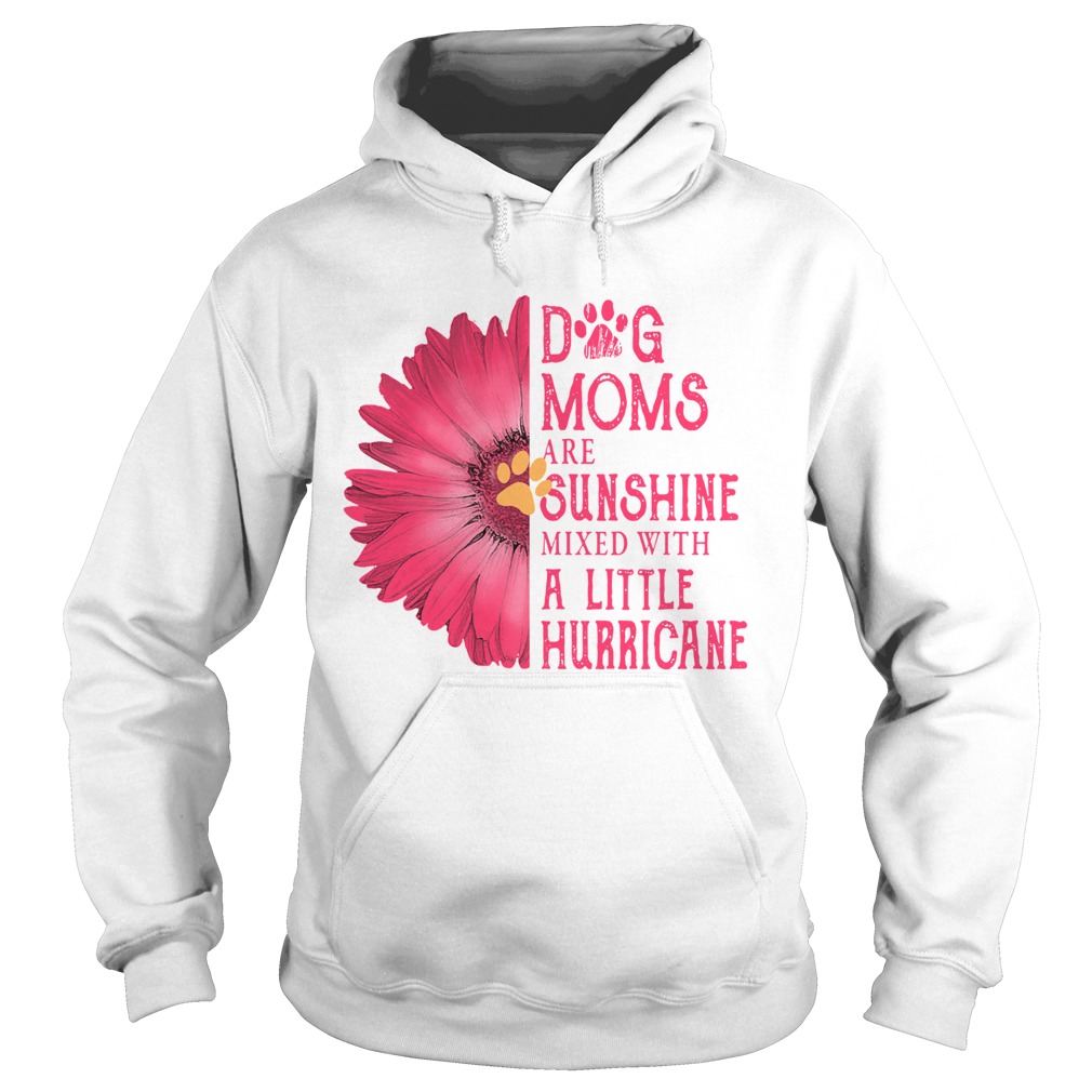 Gerbera Daisy Pink Dog Moms Are Sunshine Mixed With A Little Hurricane  Hoodie