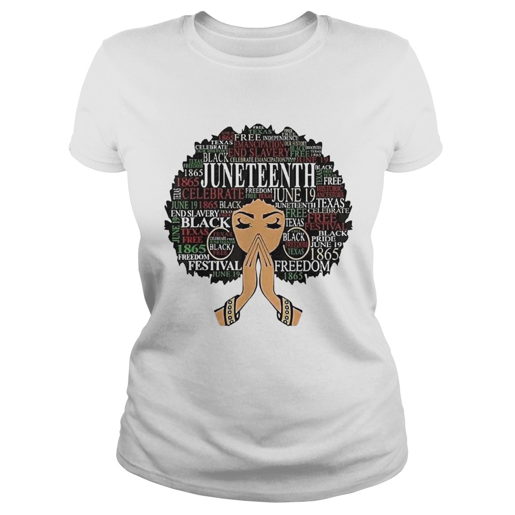 Girl Black Juneteenth Namaste  Classic Ladies
