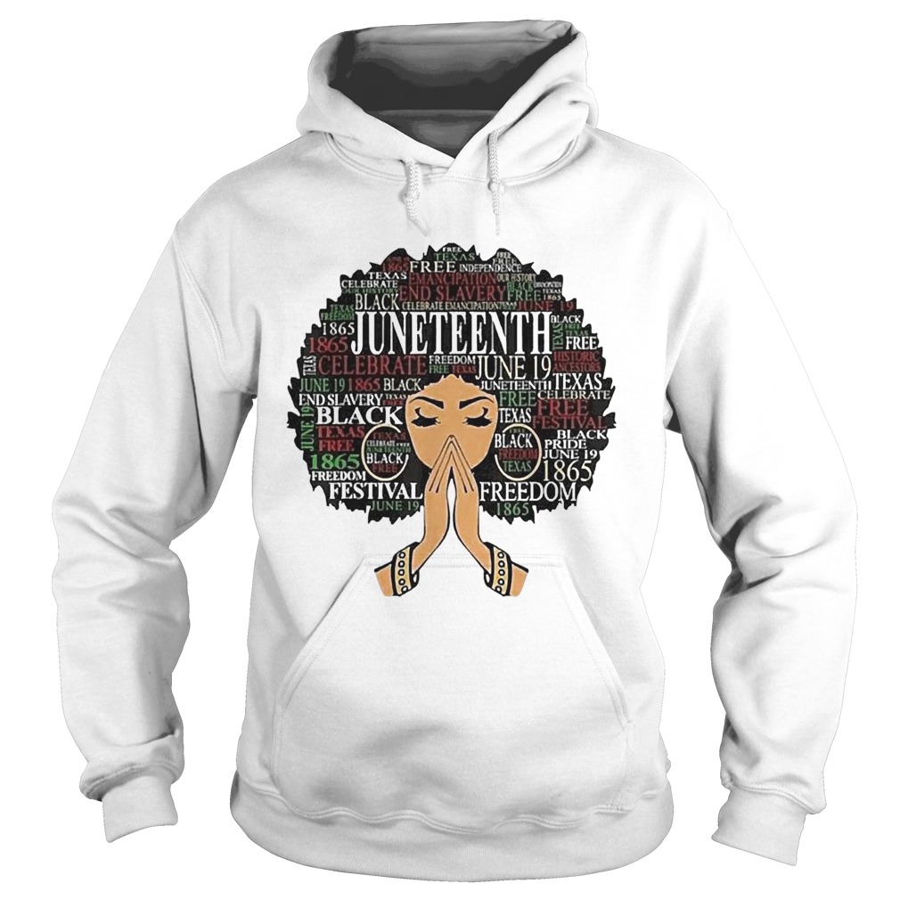 Girl Black Juneteenth Namaste  Hoodie