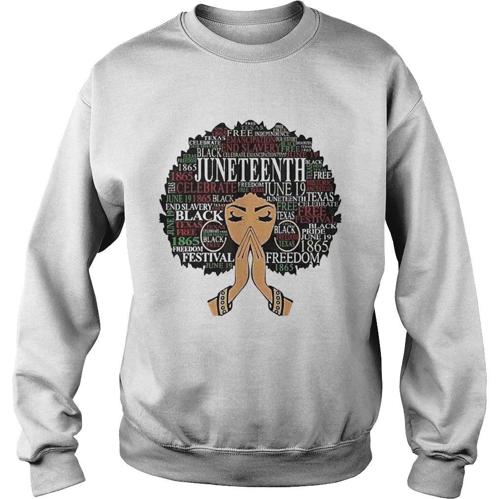 Girl Black Juneteenth Namaste  Sweatshirt