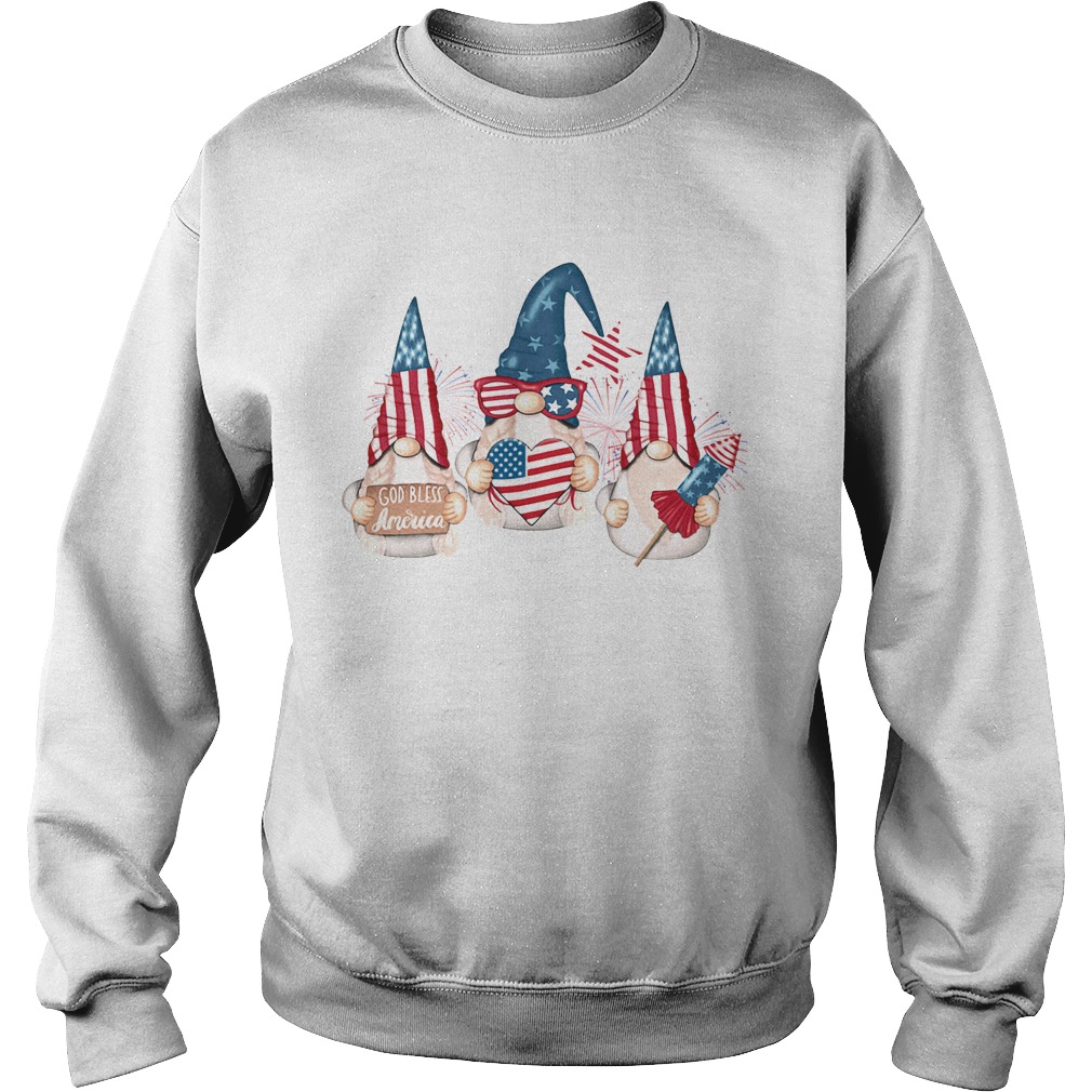 Gnome god bless American flag veteran Independence Day Sweatshirt