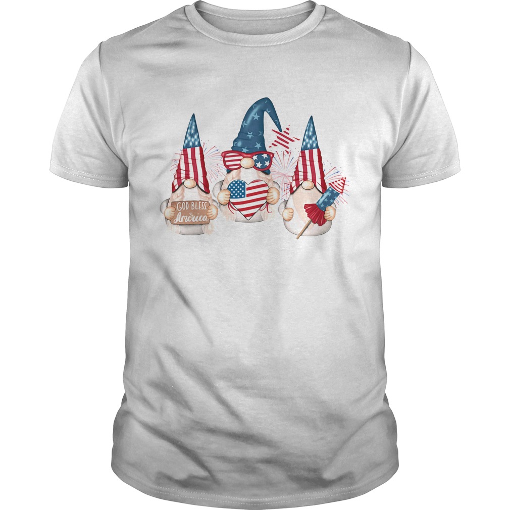 Gnome god bless American flag veteran Independence Day shirt