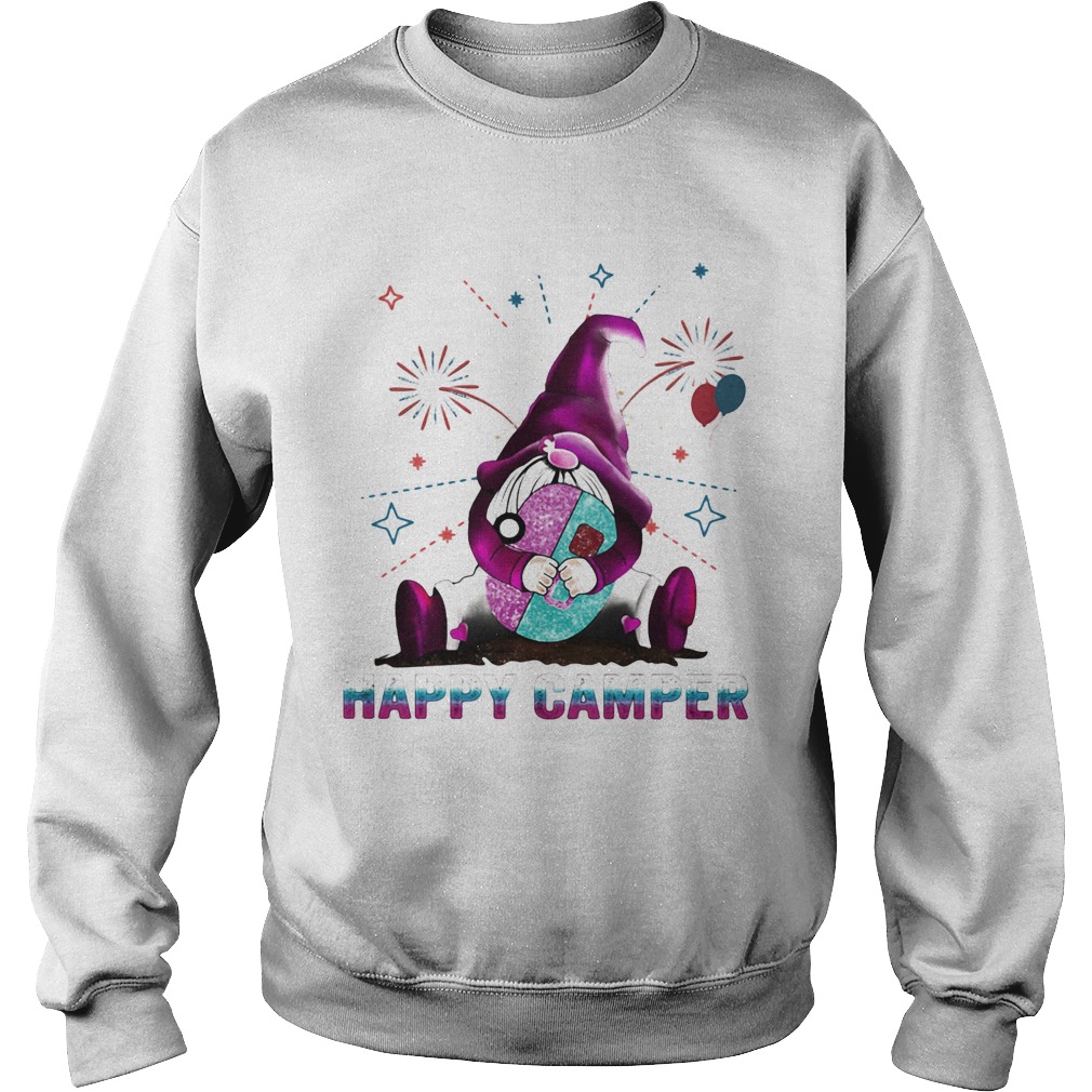 Gnomes happy camper firework Sweatshirt