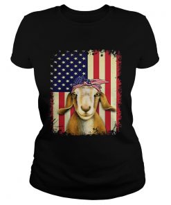 Goat american flag independence day  Classic Ladies