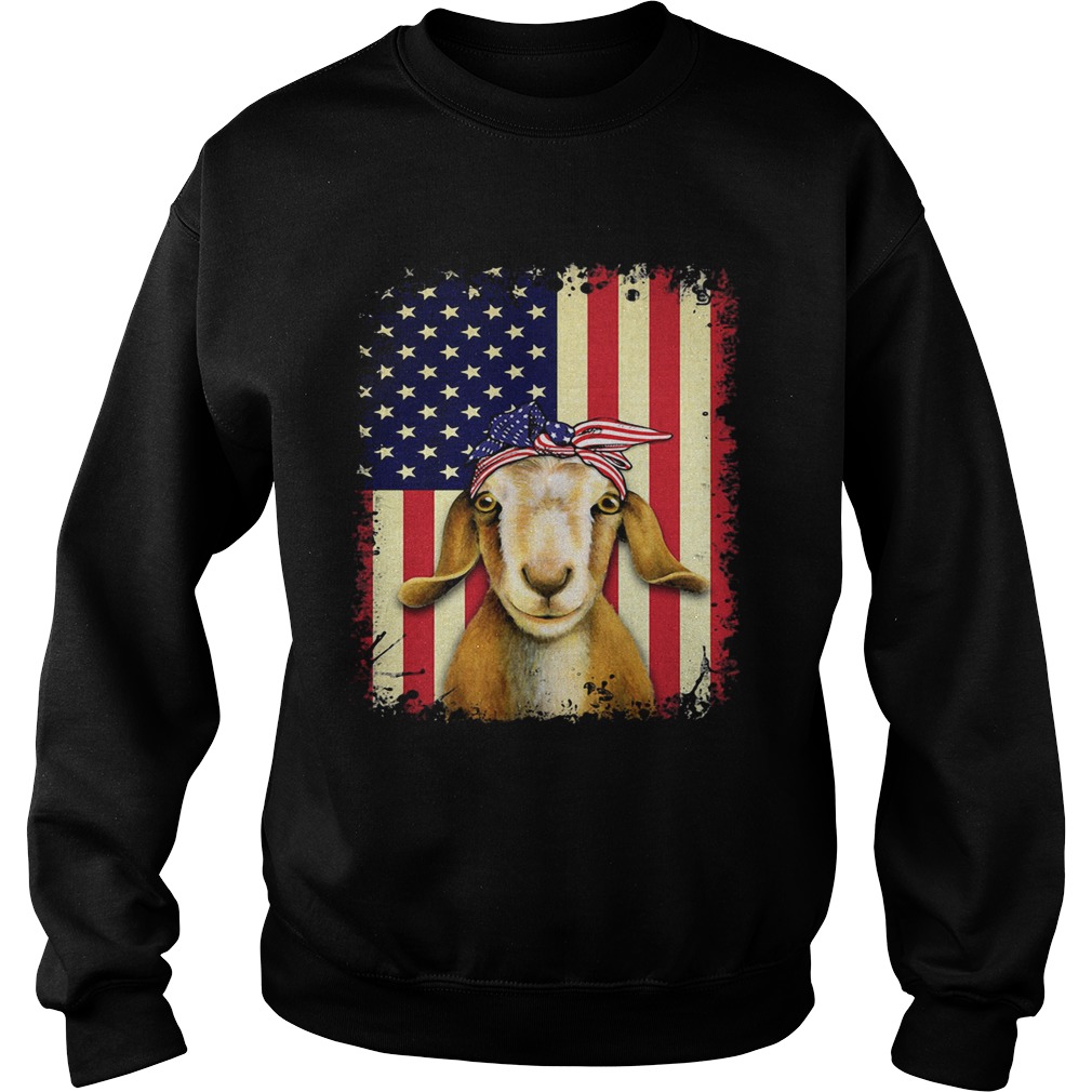 Goat american flag independence day Sweatshirt