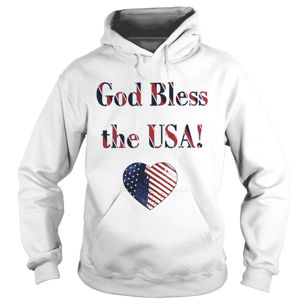 God Bless The USA Heart  Hoodie