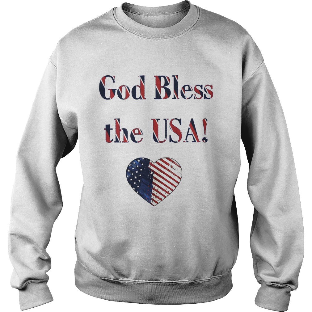 God Bless The USA Heart  Sweatshirt