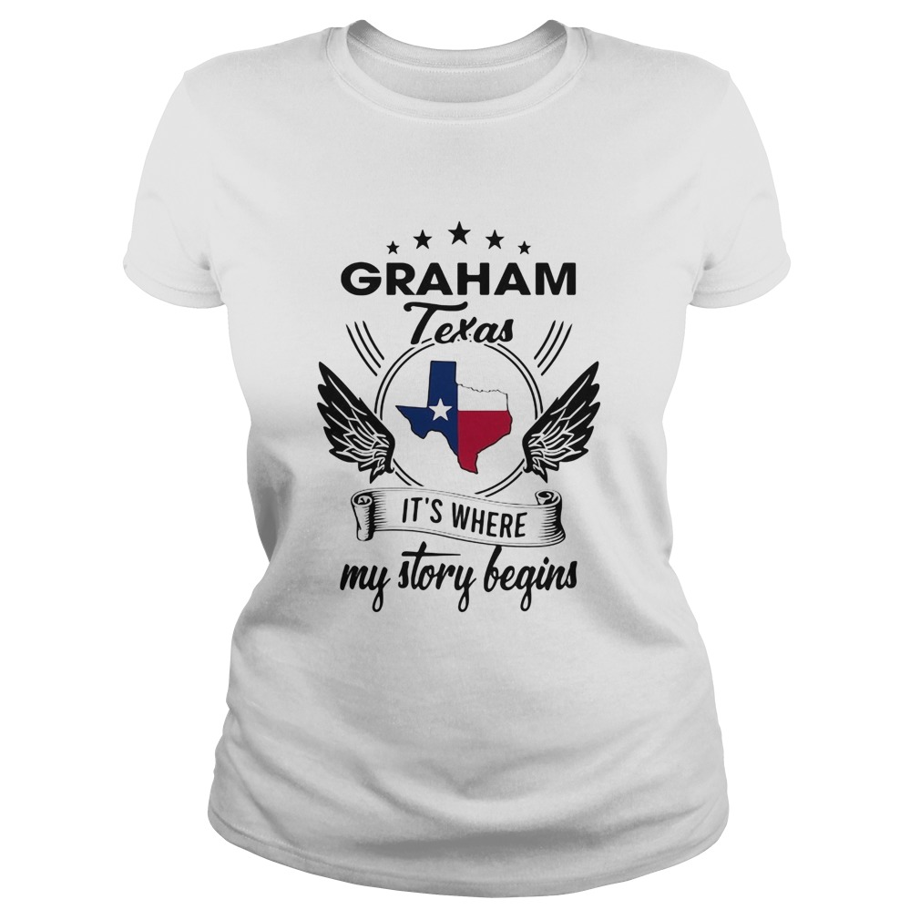 Graham Texas its where my story begins map Classic Ladies