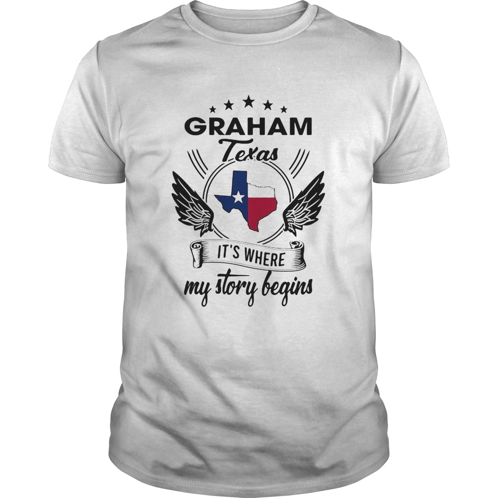 Graham Texas its where my story begins map shirt