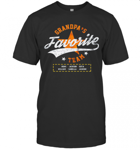 Grandpa'S Favorite Houston Astros Team Stars T-Shirt Classic Men's T-shirt