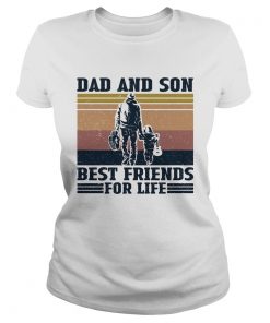Guitar dad and son guitar best friends vintage  Classic Ladies