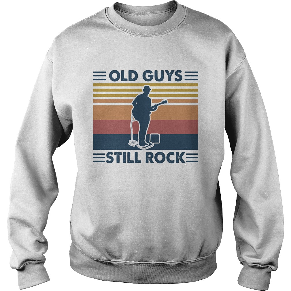 Guitar old guys still rock vintage retro Sweatshirt