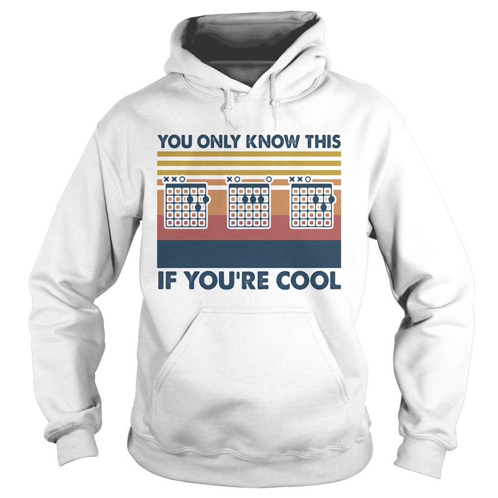 Guitar you only know this if youre cool vintage retro Hoodie