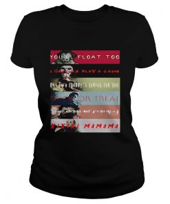 Halloween horror characters youll float too i want to play a game one two freddys coming for you Classic Ladies