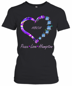 Hbcu Peace Love Hampton Heart T-Shirt Classic Women's T-shirt
