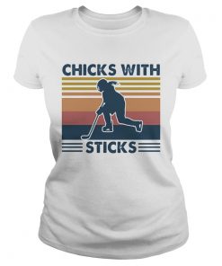 Hockey chicks with sticks vintage retro  Classic Ladies