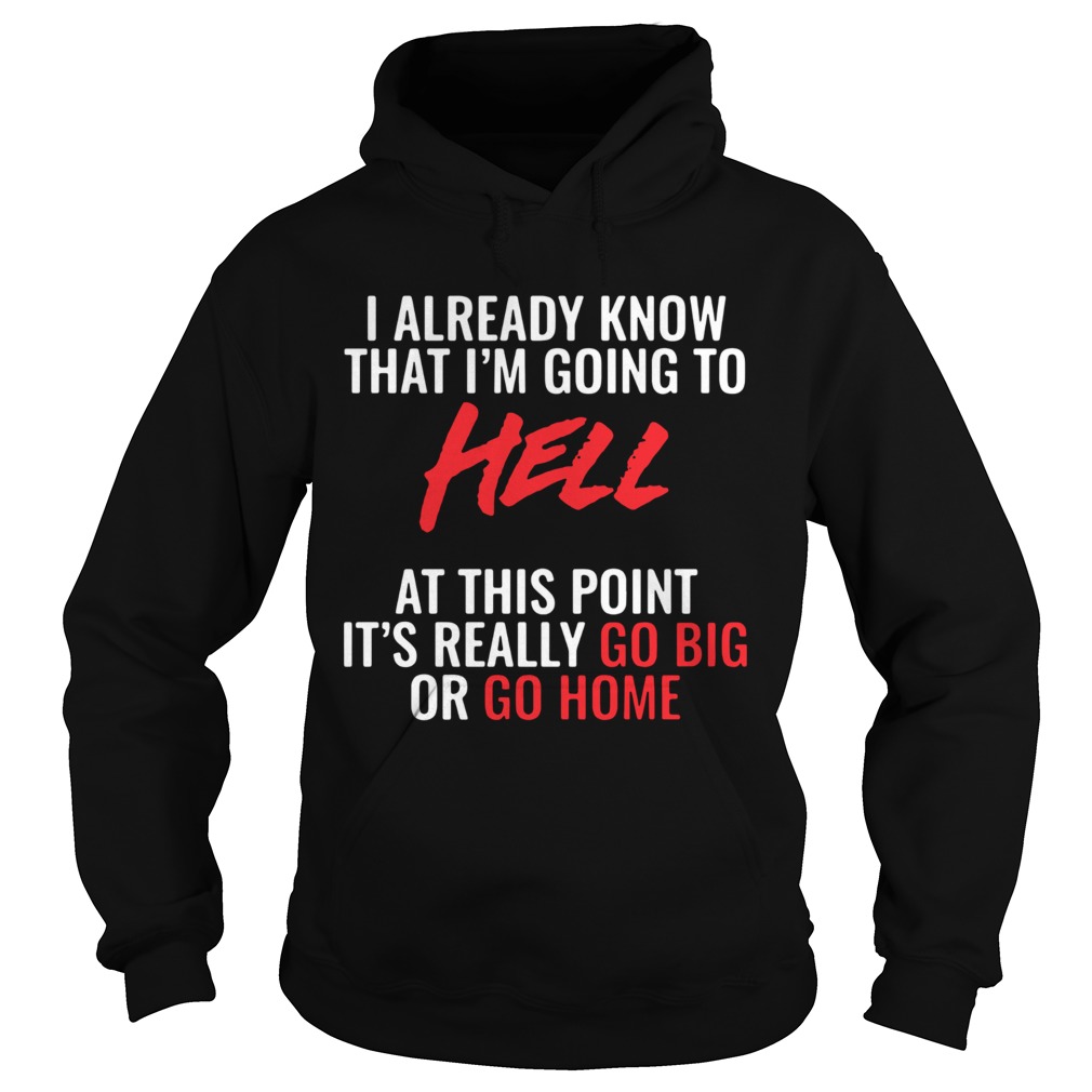 I Already Know That Im Going To Hell At This Point Its Really Go Big Or Go Home Hoodie