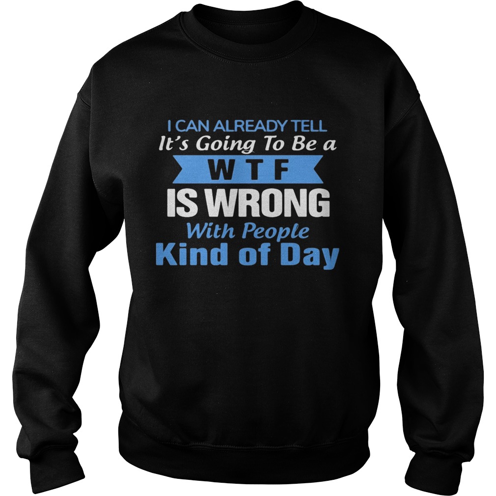 I can already tell its going to be a WTF is wrong with people kind of day Sweatshirt