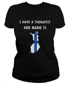 I have a therapist her name is Finland flag map  Classic Ladies