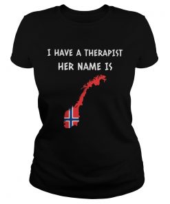 I have a therapist her name is Norway flag map  Classic Ladies