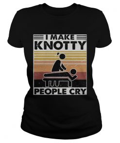 I make knotty people cry vintage retro black  Classic Ladies