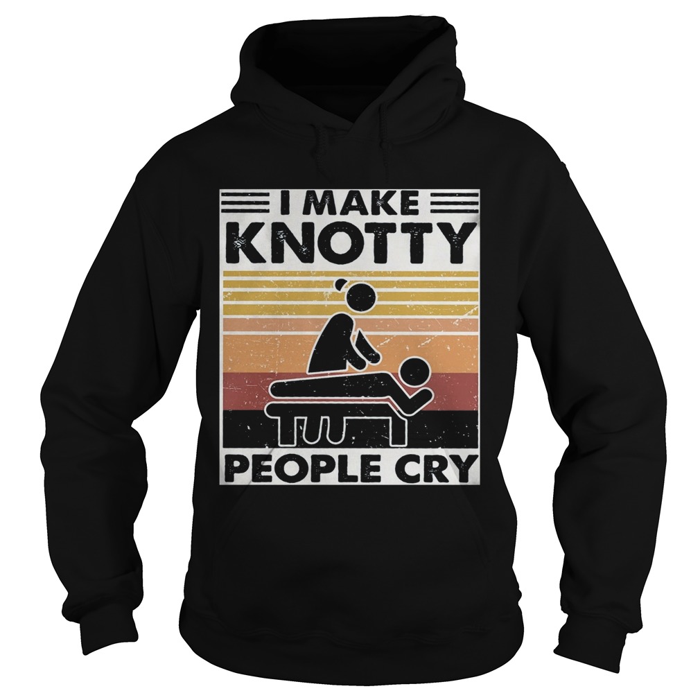 I make knotty people cry vintage retro black Hoodie
